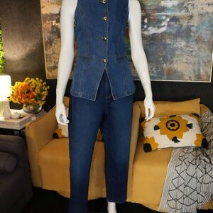 Denim Sleeveless Vest
